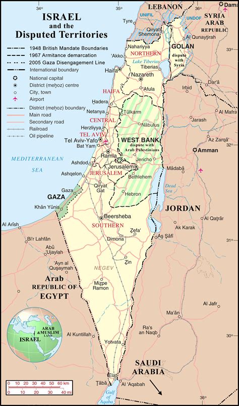 printable map of israel today.